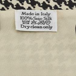 Pre Owned Dior Black & beige 30 Montaigne Printed Silk bandeau