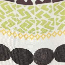 Pre Owned وِشاح ديور حرير ملون مطبوع ميتزا باندو