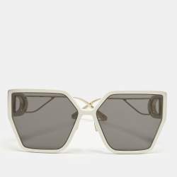 مملوكة مسبقًا Dior White/Black 30Montaigne BU Oversized Sunglasses