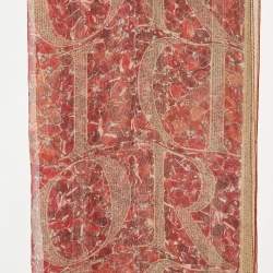 Pre Owned وشاح ديور حرير مطبوع متعدد الألوان