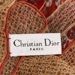 Pre Owned وشاح ديور حرير مطبوع متعدد الألوان