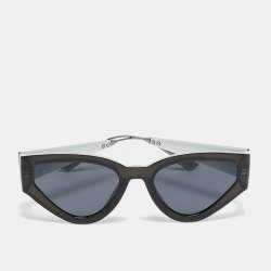 Pre Owned Dior Black/Silver CatStyleDior1 KB72K Cat Eye Sunglasses