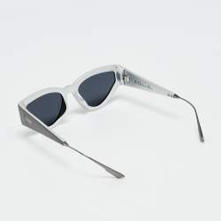 Pre Owned Dior Black/Silver CatStyleDior1 KB72K Cat Eye Sunglasses