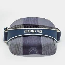 Pre Owned Christian Dior Navy Blue Oblique DiorClub V1U Sun Visor