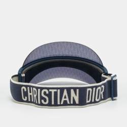 Pre Owned Christian Dior Navy Blue Oblique DiorClub V1U Sun Visor