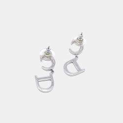 Pre Owned أقراط ديور لون فضي