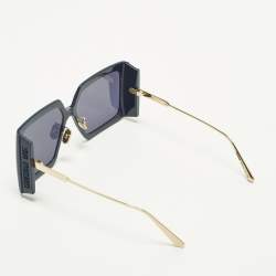Pre Owned Dior Navy Blue/Gold Tone Dior Solar S2U 30BO Square Sunglasses