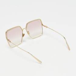 Pre Owned Dior Pink/Gold Tone Gradient EverDior S1U Square Sunglasses