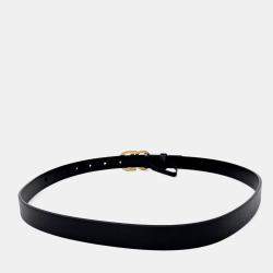 Pre Owned حزام ديور سرج جلد أسود