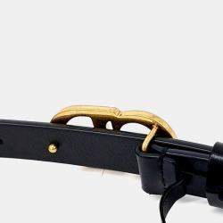 Pre Owned حزام ديور سرج جلد أسود