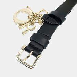 Pre Owned Dior Leather Black Miss Dior belt