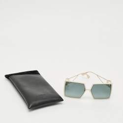 Pre Owned Dior Off White/Black SZJ11 30Montaigne Square Sunglasses