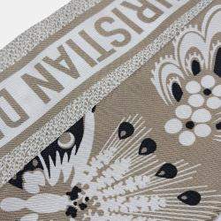 مملوكة مسبقًا وشاح ديور حرير متعدد الألوان تزيين العنق