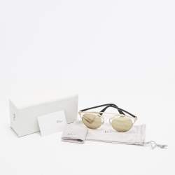 Pre Owned Dior Gold Mirrored So Real Aviator Sunglasses