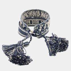 Pre Owned Christian Dior J'Adior Fabric Bracelet Set