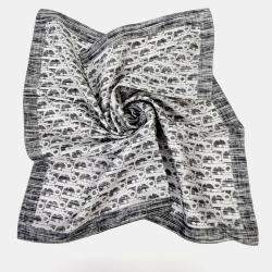 Pre Owned Dior Homme Oblique Black/Multicolor Silk Scarf
