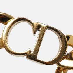 Pre Owned Dior CD Gold Tone Chain Link Bracelet