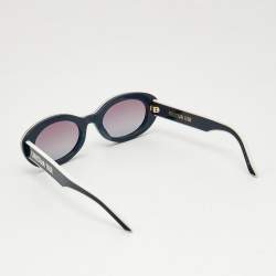 Pre Owned Dior Navy Blue/White DiorPacific B41 Cat Eye Sunglasses