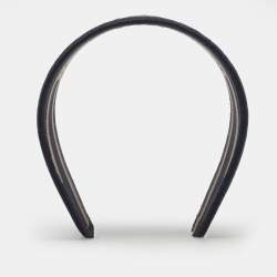 Pre Owned Christian Dior Navy Blue D-Oblique Jacquard Headband 