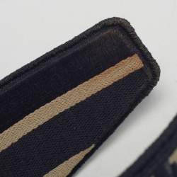 Pre Owned Christian Dior Navy Blue D-Oblique Jacquard Headband 