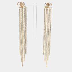 Pre Owned Christian Dior Gold Tone Earrings