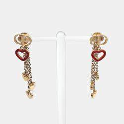 Pre Owned Christian Dior Gold Tone Earrings