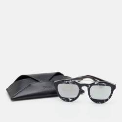 Pre Owned Dior Black Tortoiseshell/Grey Mirrored DiorManial Round Sunglasses