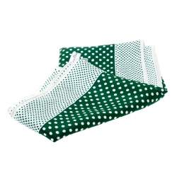 Pre Owned Dior Green and White Polka Dotted Silk Square Scarf
