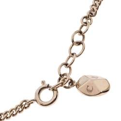 Pre Owned مجوهرات يد ديور شعار مرصع كريستال ذهب وردي اللون