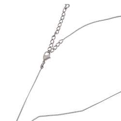 مملوكة مسبقًا Dior Crystal Agate Silver Tone Long Pendant Necklace