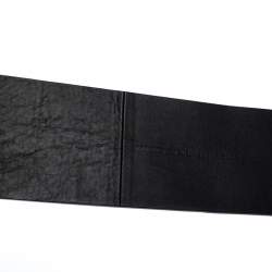 Pre Owned Dior Black Patent Leather Wide Waist Belt 95CM