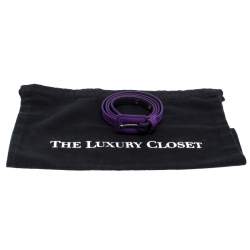 Pre Owned حزام ديور بنفسجي رفيع 87 سم