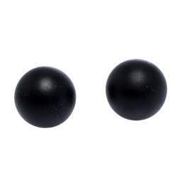 مملوكة مسبقًا أقراط ديور مرصعة لون فضي لؤلؤ صناعي راتنج سوداء Tribales 