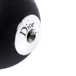 مملوكة مسبقًا أقراط ديور مرصعة لون فضي لؤلؤ صناعي راتنج سوداء Tribales 