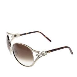 Pre Owned Dior Silver/Brown Gradient M88JS Diorose Oversize Sunglasses