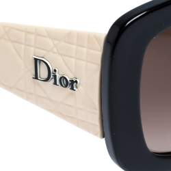 Pre Owned Dior Black/Light Beige G4FHA Square Sunglasses