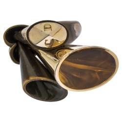 Pre Owned خاتم ديور نحاسي اللون شيستر كوكتيل مقاس 54.5