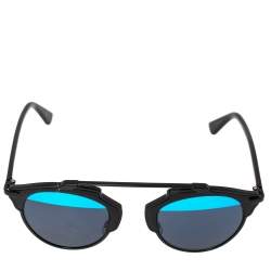 نظارة شمسية ديور ديورسوريال زرقاء عاكسة نصف/ سوداء