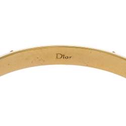 مملوكة مسبقًا سوار ديور مزخرف كريستال سي دي لون ذهبي