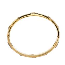 مملوكة مسبقًا سوار ديور مزخرف كريستال سي دي لون ذهبي