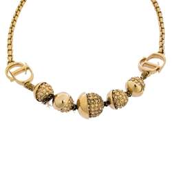 Pre Owned سوار ديور كريستال ميس إن ديور ذهبي اللون