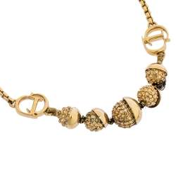 Pre Owned سوار ديور كريستال ميس إن ديور ذهبي اللون