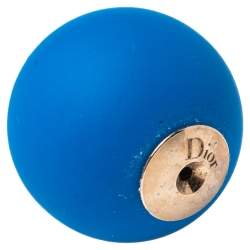 Pre Owned أقراط ديور تريبال ميس  أون ديور مرصعة لون ذهبي زرقاء غير لامعة