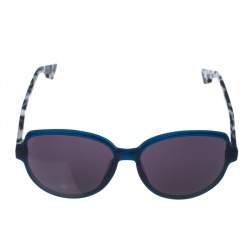 Pre Owned Dior Tortoise & Blue/ Purple DiorOnde2 Oversized Sunglasses