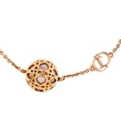 Pre Owned سوار ديور لون ذهب وردي لؤلؤ صناعي كاناج سكرت