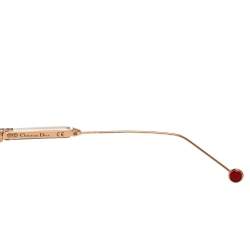 Pre Owned Dior Gold Havana / Pink Mirror Leaf DiorUmbrage Round Sunglasses