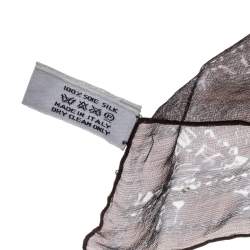 مملوكة مسبقًا Dior Brown Cannage Print Silk Scarf