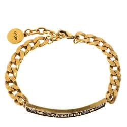 مملوكة مسبقًا Dior Antique Gold Tone Crystal J'Adior Bracelet
