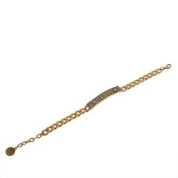 مملوكة مسبقًا Dior Antique Gold Tone Crystal J'Adior Bracelet