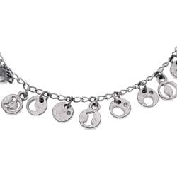 Pre Owned سوار ديور دلاييات شعار الماركة مفرغة معدن فضي اللون